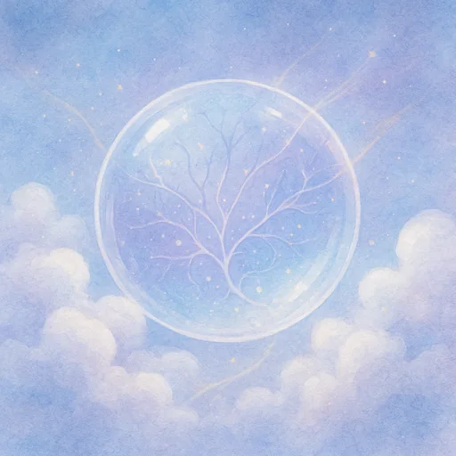 Floating dream orb illustration